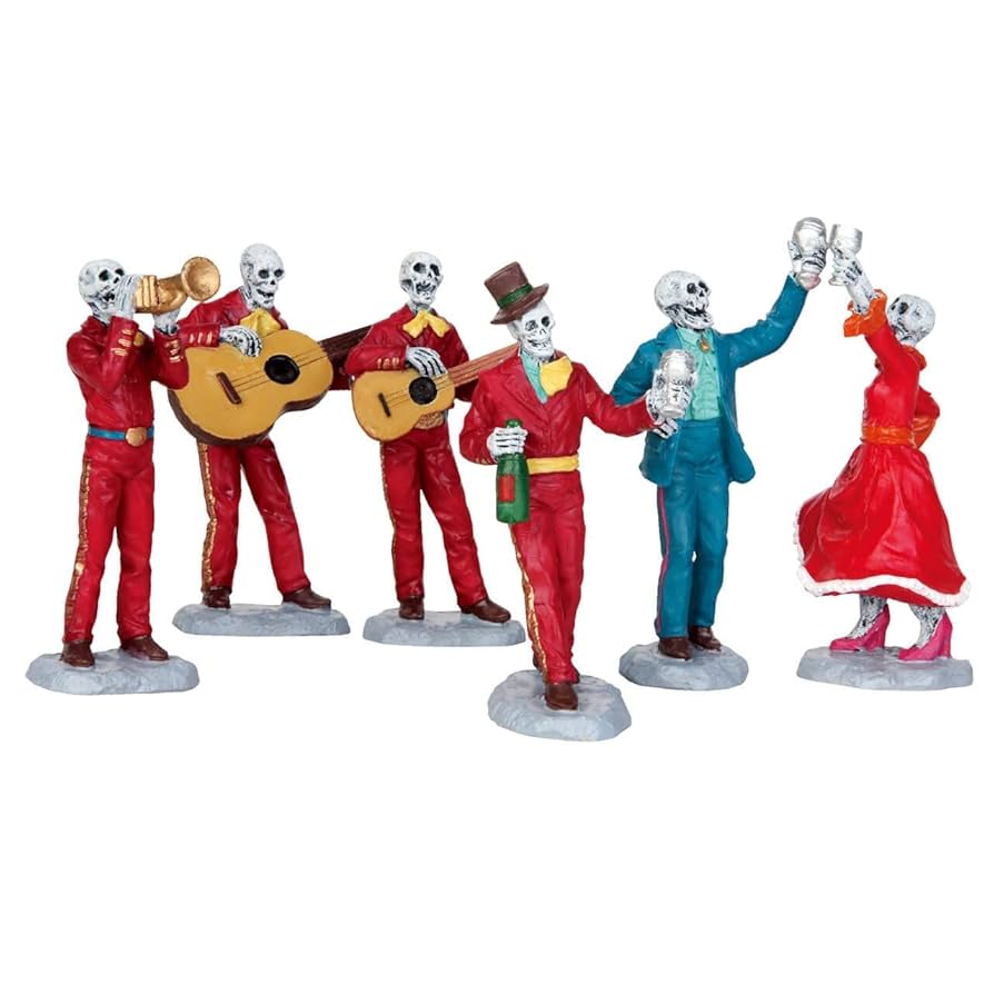 Amazon.com: Lemax Spooky Town Fiesta De Los Muertos Set of 6