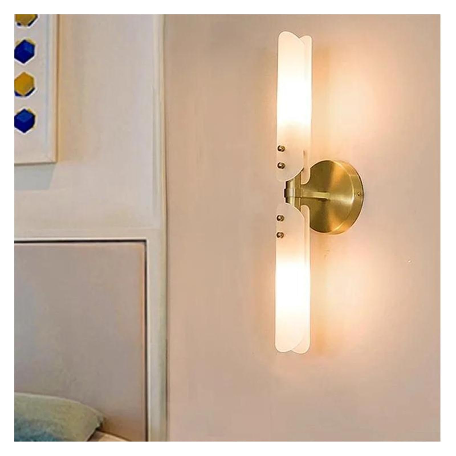 ZTCHSENZT Wall Sconces, Home Deco Luxury Copper Gold Black LED Lamp Light Wall Sconce for Corridor Bedroom Living Room,Warm light-B