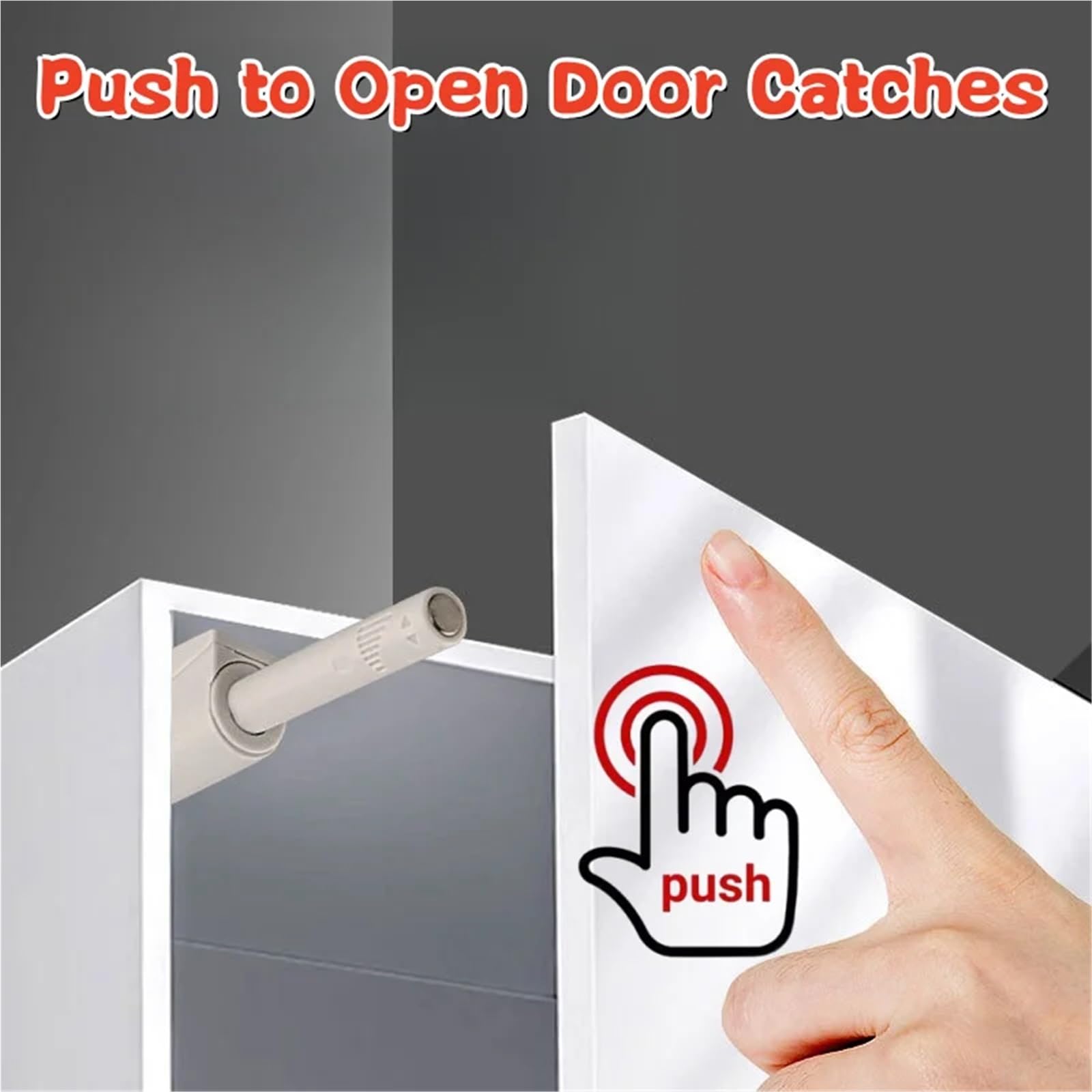 20PCS Schrank Puffer Push-To-Open Tür Fänge Magnetische Riegel Ruhig Schließen Mit Unsichtbaren Griff Möbel Hardware Zubehör FüR TüRsch
