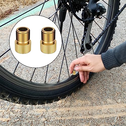 2pcs Bike Bicycle Pump Adapter Valve Copper Adapter,Bike Pump Adapter Converter,Presta Valve Adapter,Bike Pump Adaptor,Presta to Schrader Valve Adapter for Standard Pump or Air Compressor(Gold) 2pcs Bike Bicycle Pump Adapter Valve Copper Adapter,Bike Pump Adapter Converter,Presta Valve Adapter,Bike Pump Adaptor,Presta to Schrader Valve Adapter for Standard Pump or Air Compressor(Gold)