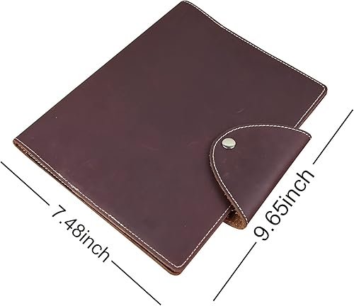 Miniatura 2 de AZXCG Funda de cuero para cuaderno, carpeta de cuaderno A6, tarjeteros personalizados, regalos de Navidadoficina para mujereshombres, marrón