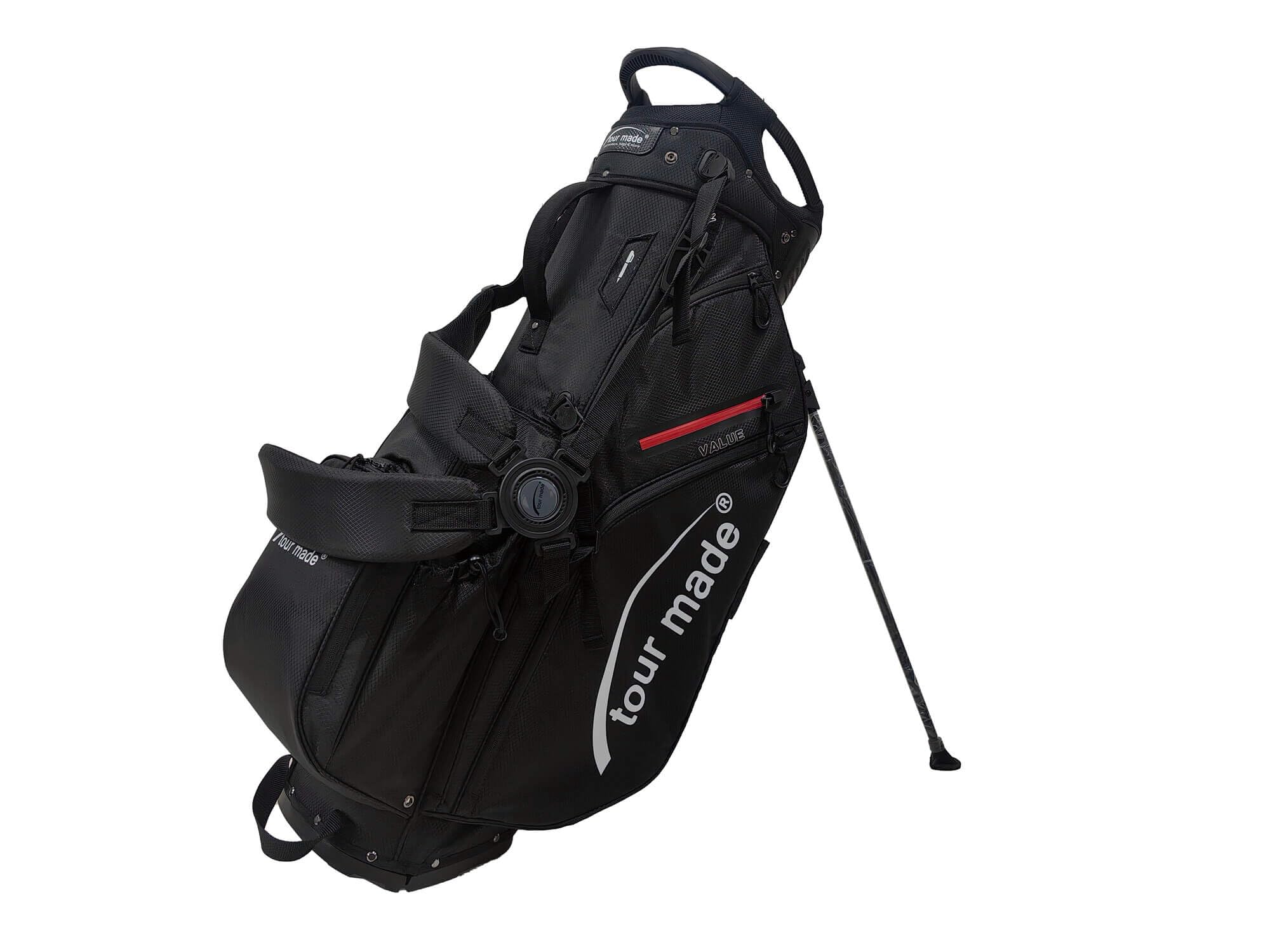 Tour Made Hybrid Organizer Golfbag Herren I 2,9kg leichtes Golf Trolley & Tragebag I 14Fach Divider bis zum Boden I viel Stauraum inkl. Kühltasche I 7 Taschen