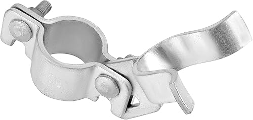 Miniatura 2 de QWORK Pestillo de horquilla, 4 piezas de 1-38 pulgadas x 1-38 pulgadas, cerrojo galvanizado para puerta de cerca, cerraduras de valla de cadena con