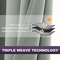Vista 6 de MeilleMaison Cortinas opacas para dormitorio, con aislamiento térmico, cortinas de oscurecimiento de habitación para sala de estar, cortinas