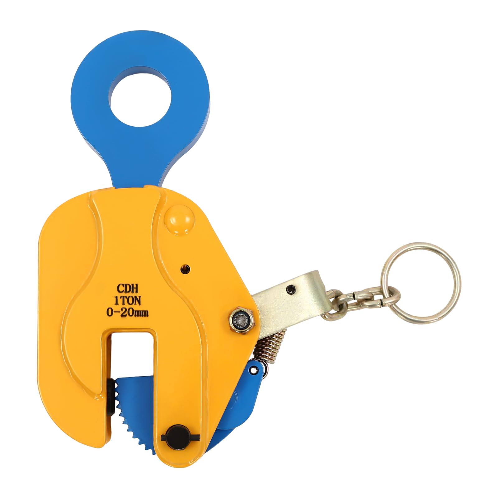 1-Ton Heavy Duty Vertical Plate Lifting Clamp,Opening 0-20mm for Vertical Lifting and Transportation of Heavy Steel Plates