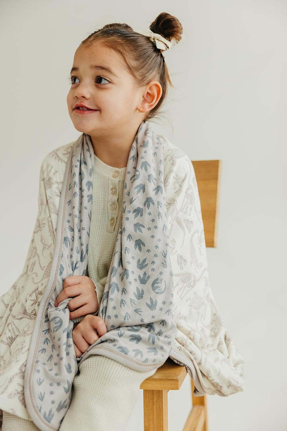 Copper Pearl Three-Layer Baby Blanket: Soft Baby Quilts for Boys and Girls | Breathable, Cozy, Toddler Blanket | Baby Quilt for Newborns | 46x46 Premium Polyester/Rayon | Jurassic Park Fossils, Large - Image 6