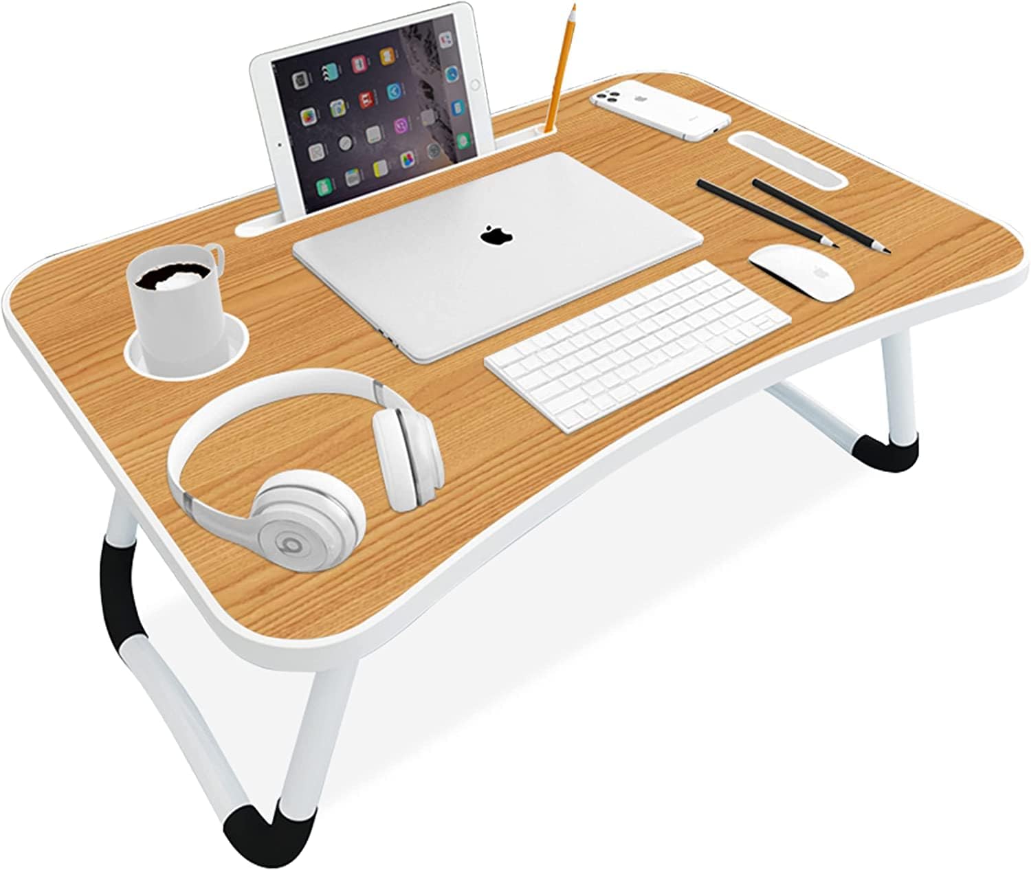 Adjustable Laptop Bed Table Lap Standing Desk, Sofa Breakfast Bed Tray