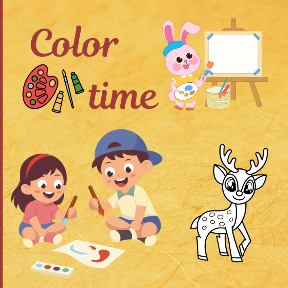 Kids Coloring book: cute & simple kids coloring book