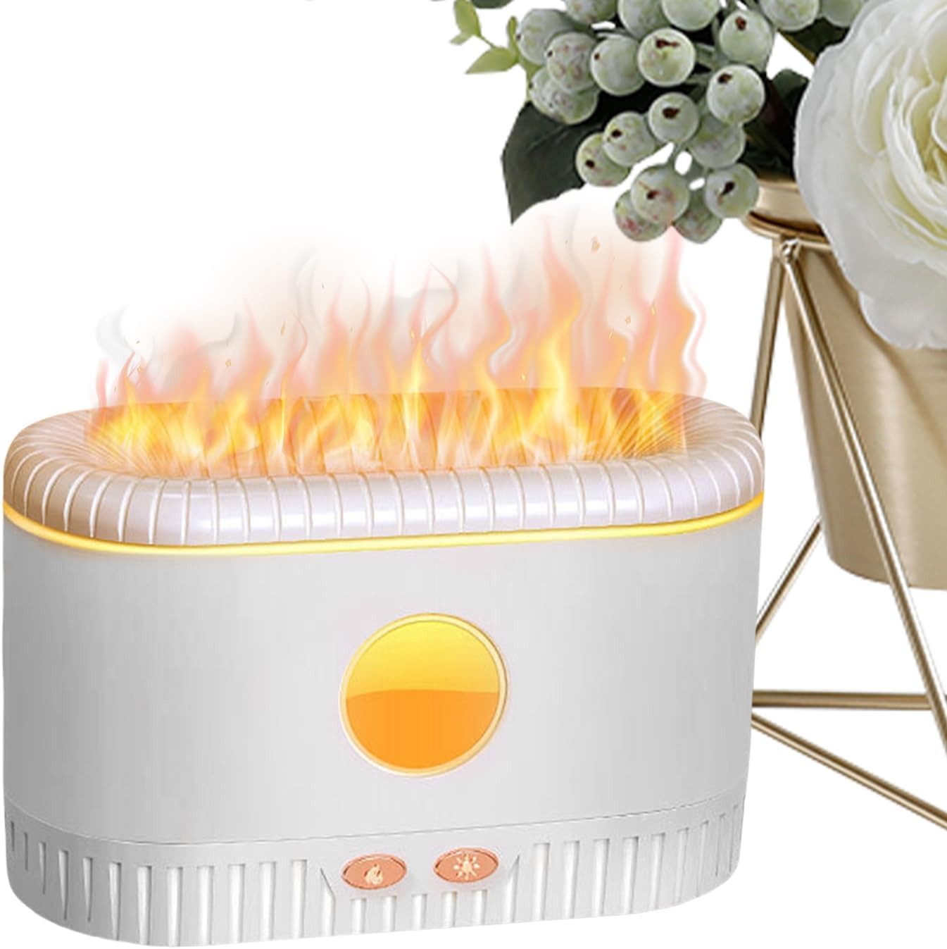 Humidificateur d'air flamme colorée 200ml diffuseur de parfum design sans eau