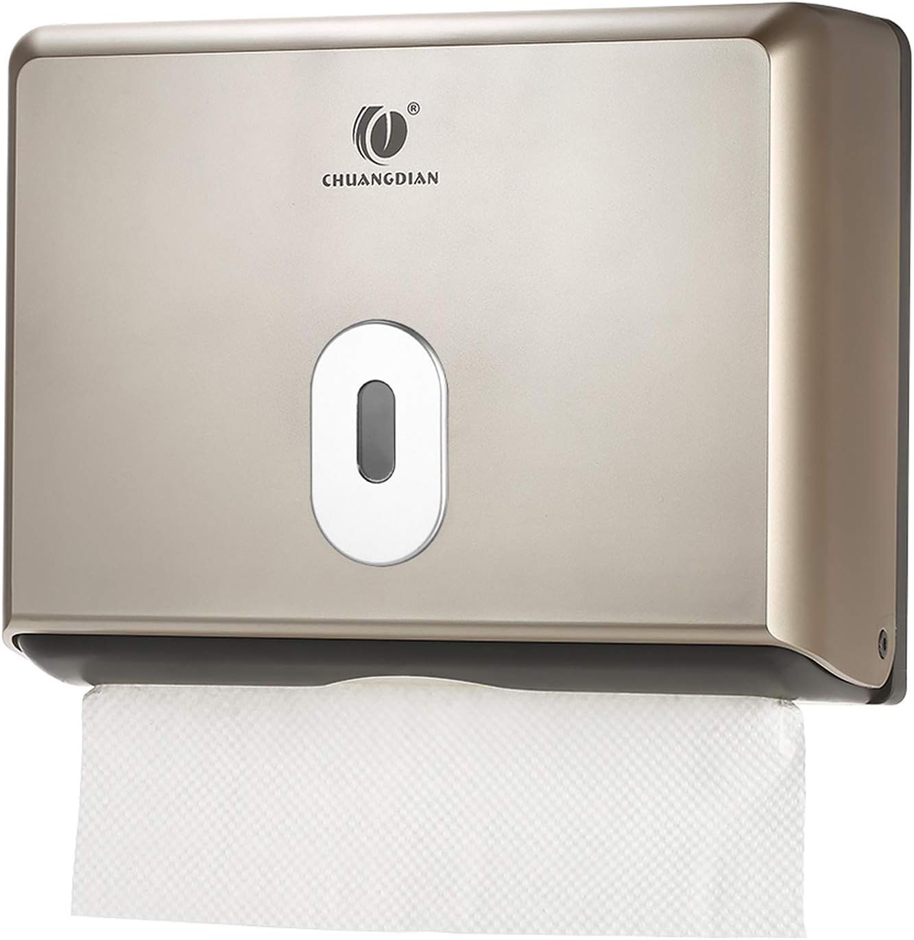 Irishom Commercial Paper Hand Towel Holder, Toilet Tissue Dispenser, Wall-Mounted Bathroom Tissue Dispenser Tissue Box Holder for Multifold Paper Towels (White)