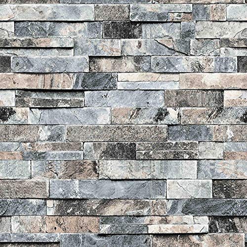 Papier peint 3D motif brique de marbre intissé moderne pour salon et chambre