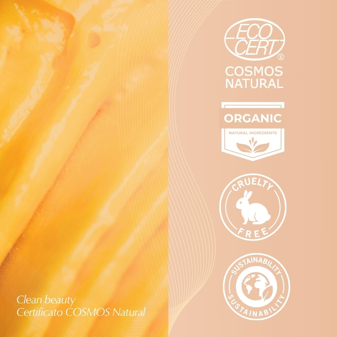 Siero alla Vitamina C | con Acido Ferulico & Acido Ialuronico | Ricco di Vitamine & Antiossidanti | Energizzante, Idratante & Illuminante | VEGAN e 99% Naturale | Certificato COSMOS