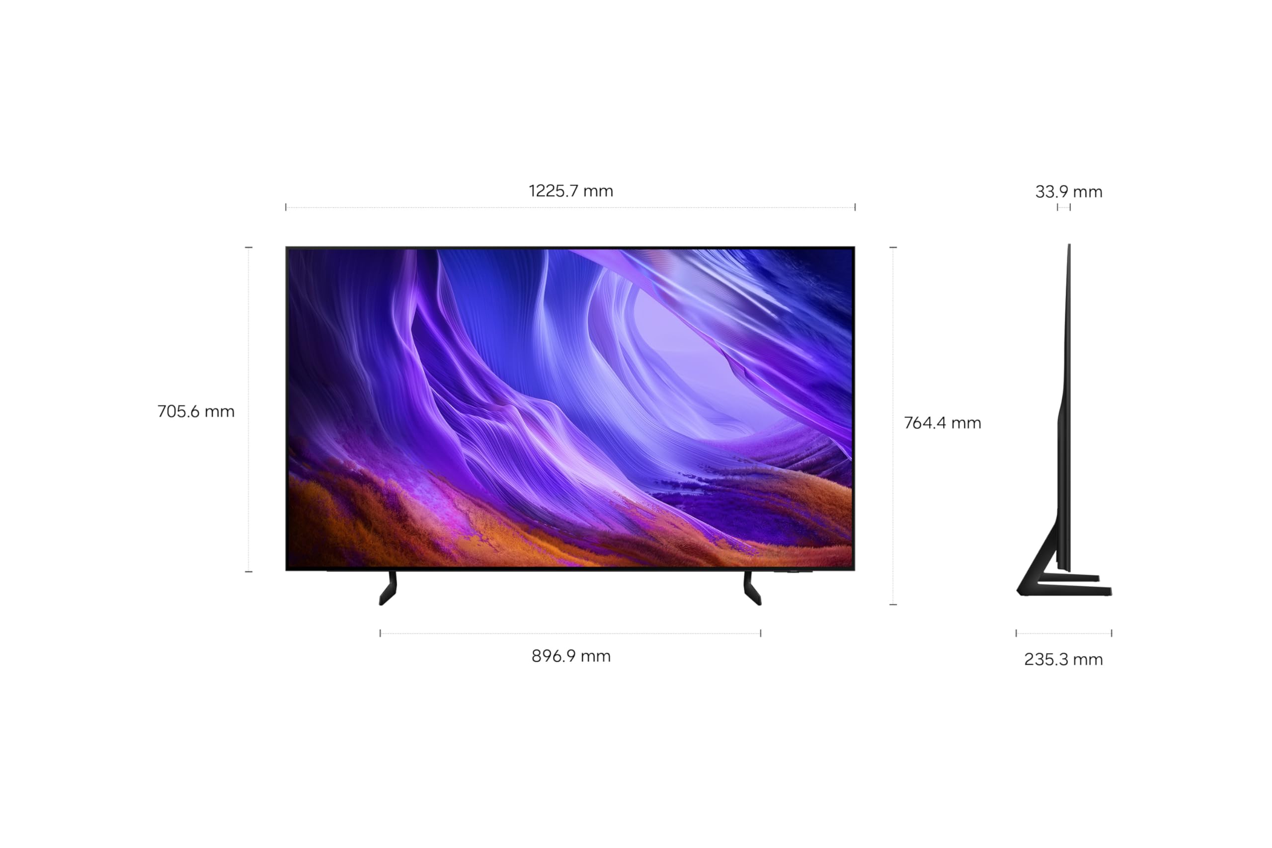 Samsung Smart TV 55 Pouces S85H, OLED 4K, Téléviseur Gaming 120Hz avec AI Upscaling, OLED HDR, Vision AI Companion, Object Tracking Sound Lite, Alexa Intégré [2026]
