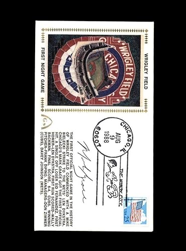 Mark Grace PSA DNA Coa Hand Signed 1988 Wrigley Field FDC Cache Autograph - MLB Cut Signatures
