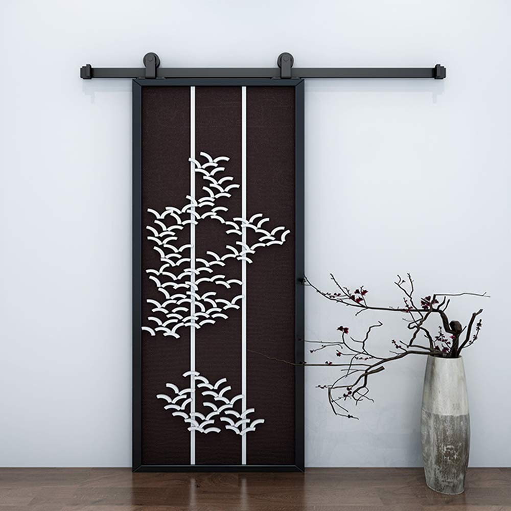 Set di Accessori per Porte Scorrevoli, Kit di ferramenta per Porta Scorrevole, Guida per Pavimento della Porta, Liscio, Silenzioso, Robusto (200 CM, T-shaped)