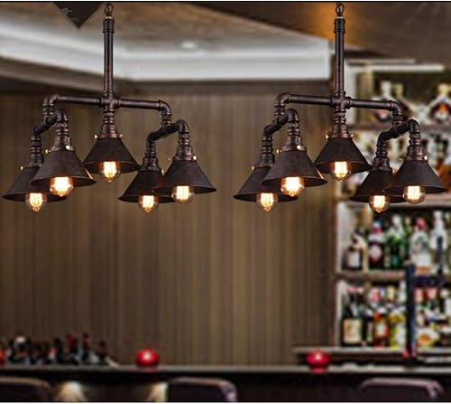 Miniatura 9 de Lámpara colgante de 5 luces retro industrial vintage para tubería de agua Steampunk, NIUYAO Country estilo rústico colgante accesorio de iluminación