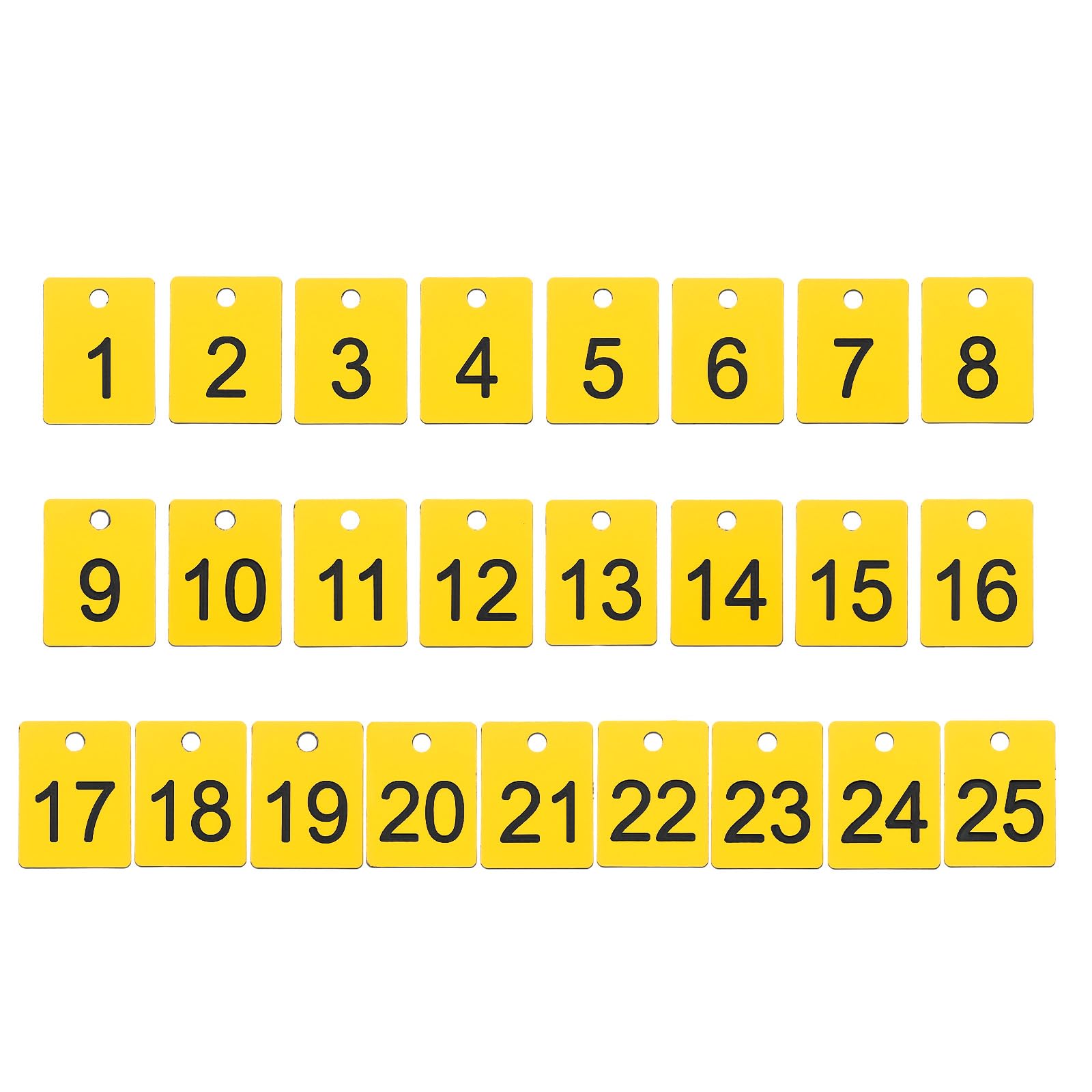 PATIKIL 25PCS Rectangle Number Tags 1-25 - Image 3