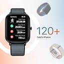Fire-Boltt Ninja Call Pro Max Nyluxe Smart Watch 2.01" with Bluetooth Calling, Voice Assistance, SpO2 & Heart Rate Monitor, 120+ Sports Modes, IP67 Waterproof, Smart Watch for Men & Women - Grey gallery image