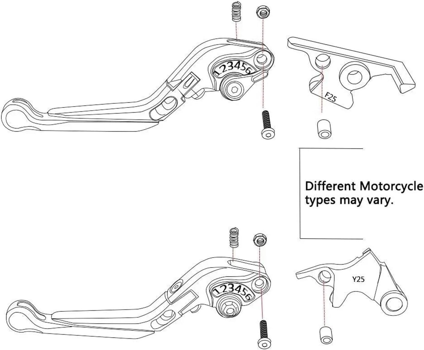 for Honda CB750 CB 750 Hornet 2023 Motorcycle Parts Brake Clutch Lever CNC Brake Handle Set(Style E)