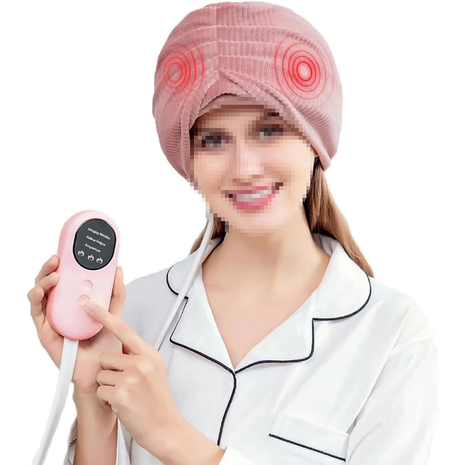 Massaggiatore Elettrico Per La Testa, Massaggio Con Airbag, Massaggio Del Cuoio Capelluto, Fascia Portatile Per La Testa, 3 Modalità Di Riscaldamento, Timer Automatico Da 10 Minuti, Per Mal Di Testa