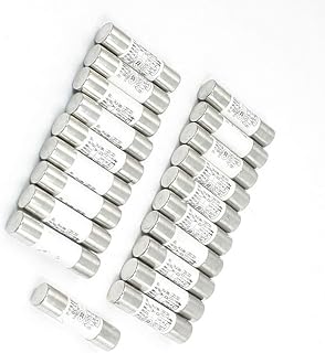 Aexit 20 Pcs Electrical AC 500V 2A RT14 RT18 R015 Ceramic Tube Cylindrical Fuse Link 10mm Fuses x 38mm