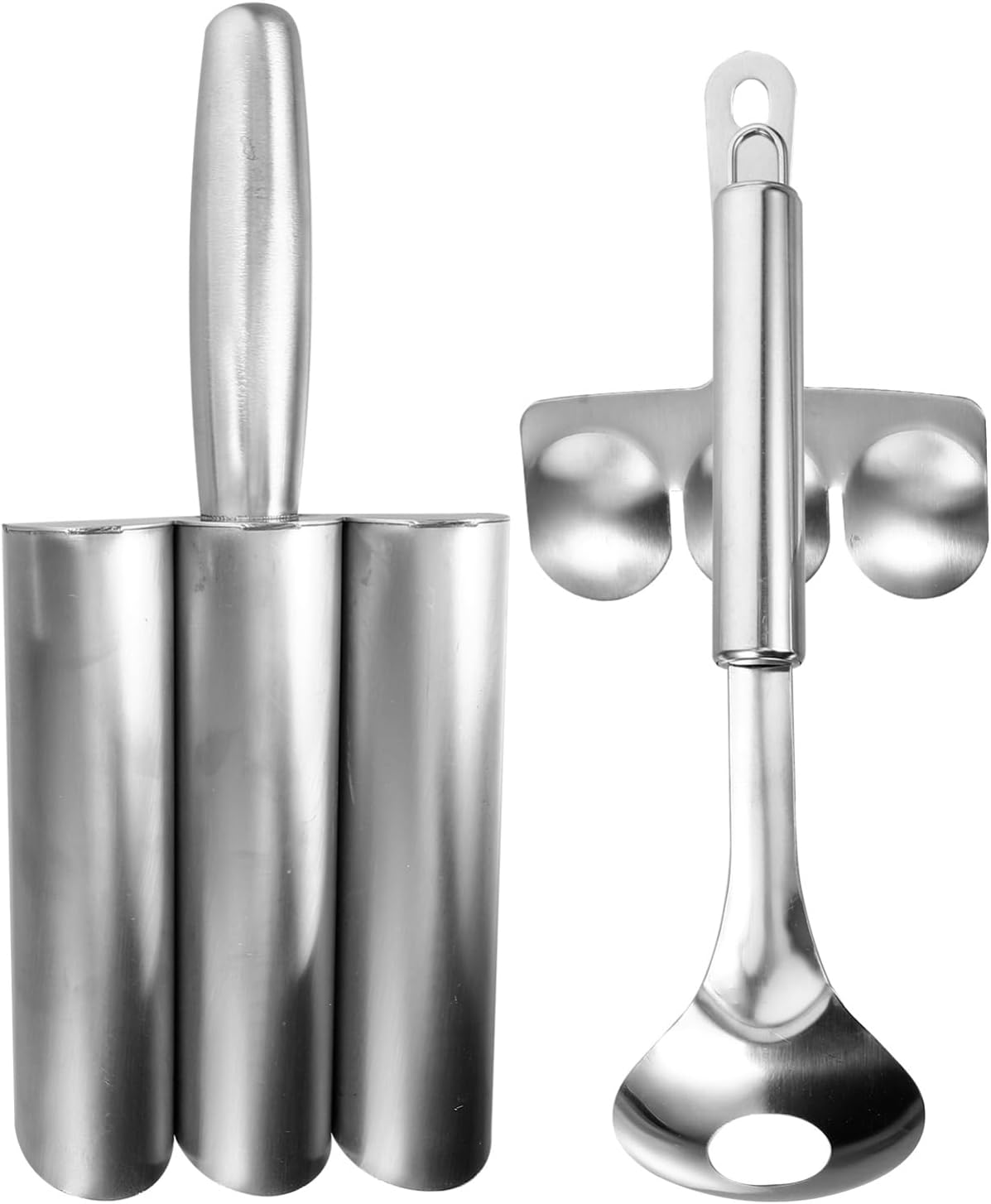 1set Stainless Steel Meatball Maker Tool Set Triple Meat Baller Spatula for Easy Meatball Making Lightweight Convenient Kitchen Gadget for Quick Cooking
