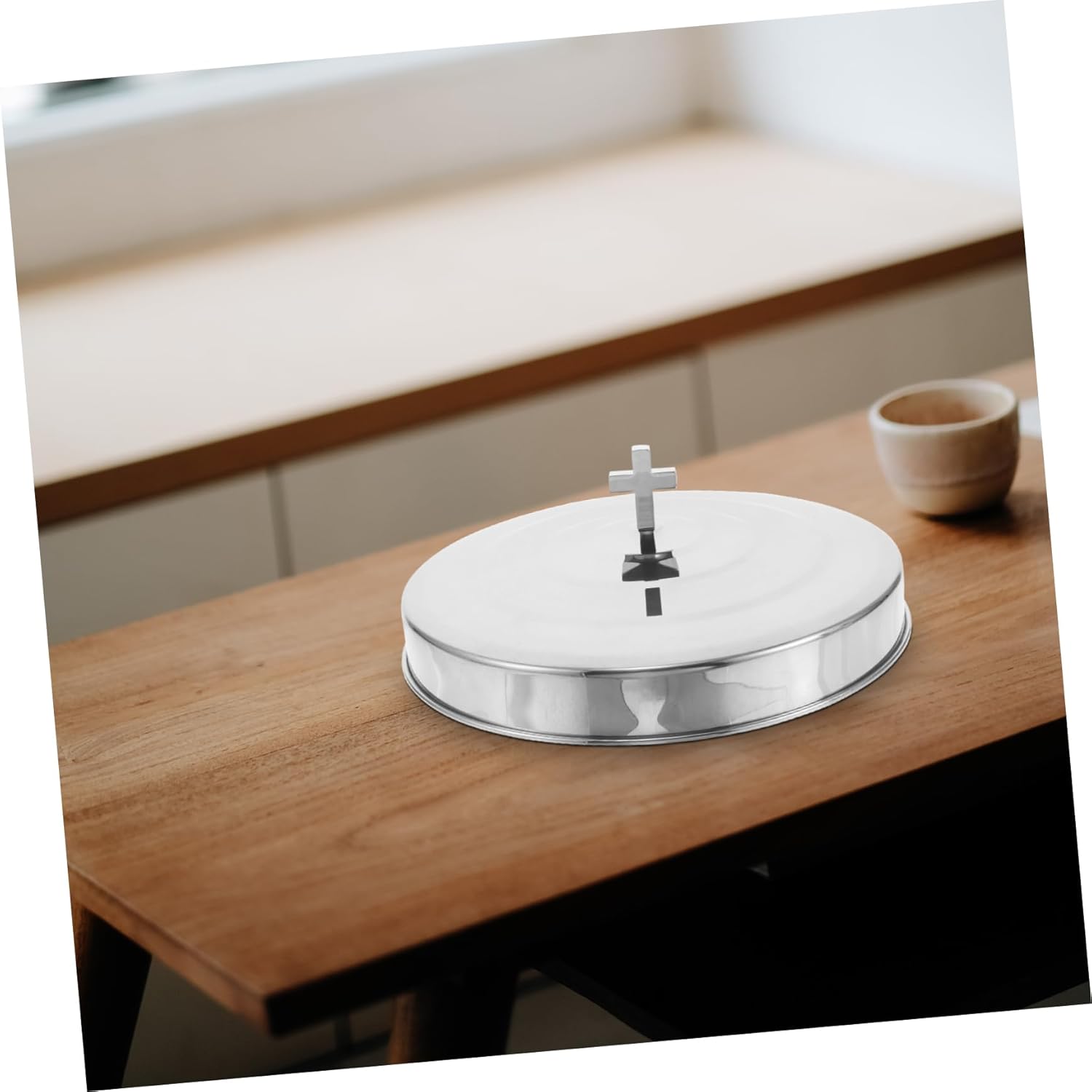 Religious Communion Plate Stainless Steel Plate Pie Pan Portable Decor Versatile Serving Dish