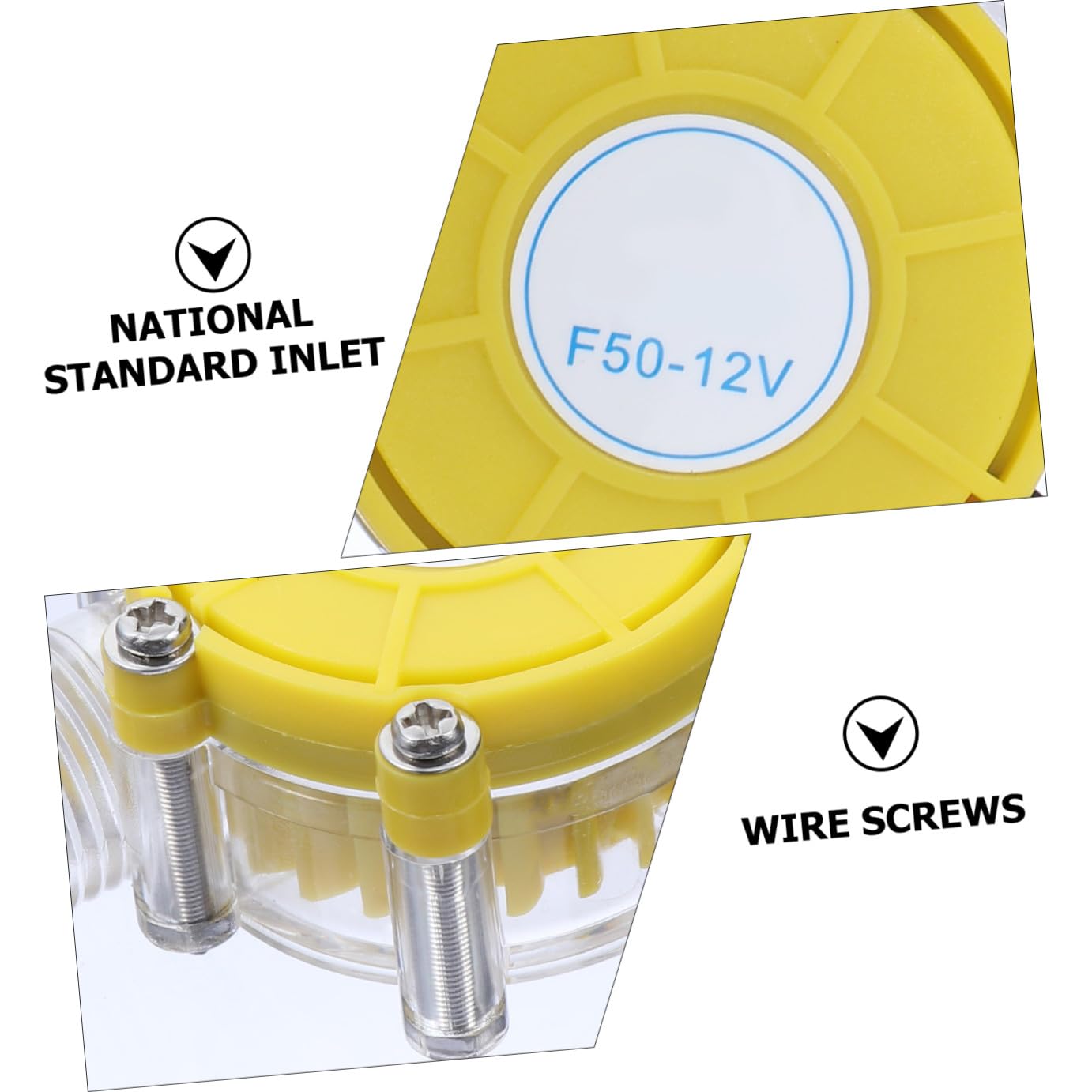 ifundom Generador Hidroeléctrico Microhidráulico de PVC Amarillo, Arranque 0,05 Megapascal y Salida Estable para Flujo de Agua en Fuentes Interiores