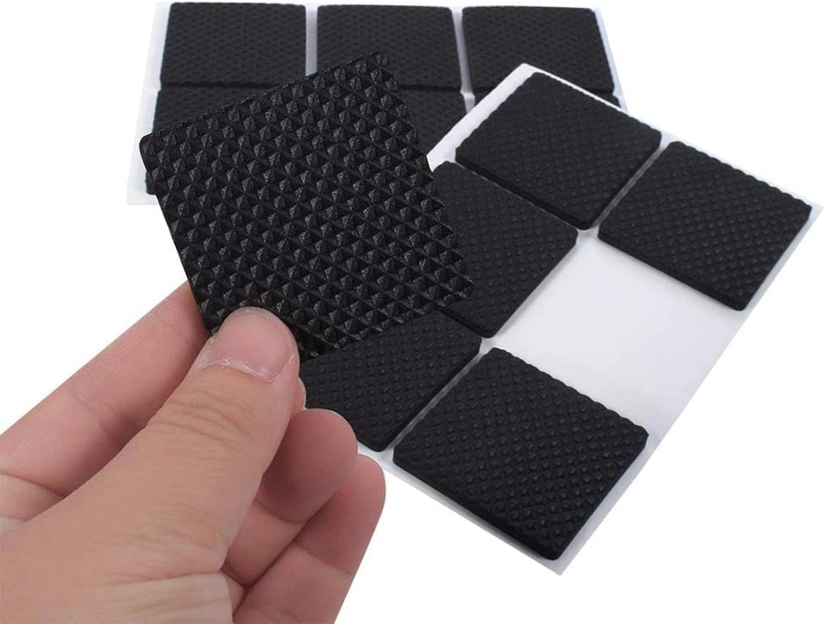 12pcs Multi Functional Black Thick Wear-Resistant Table Foot Pad, Silent Furniture, Self-Adhesive Stool Leg Protection Pad