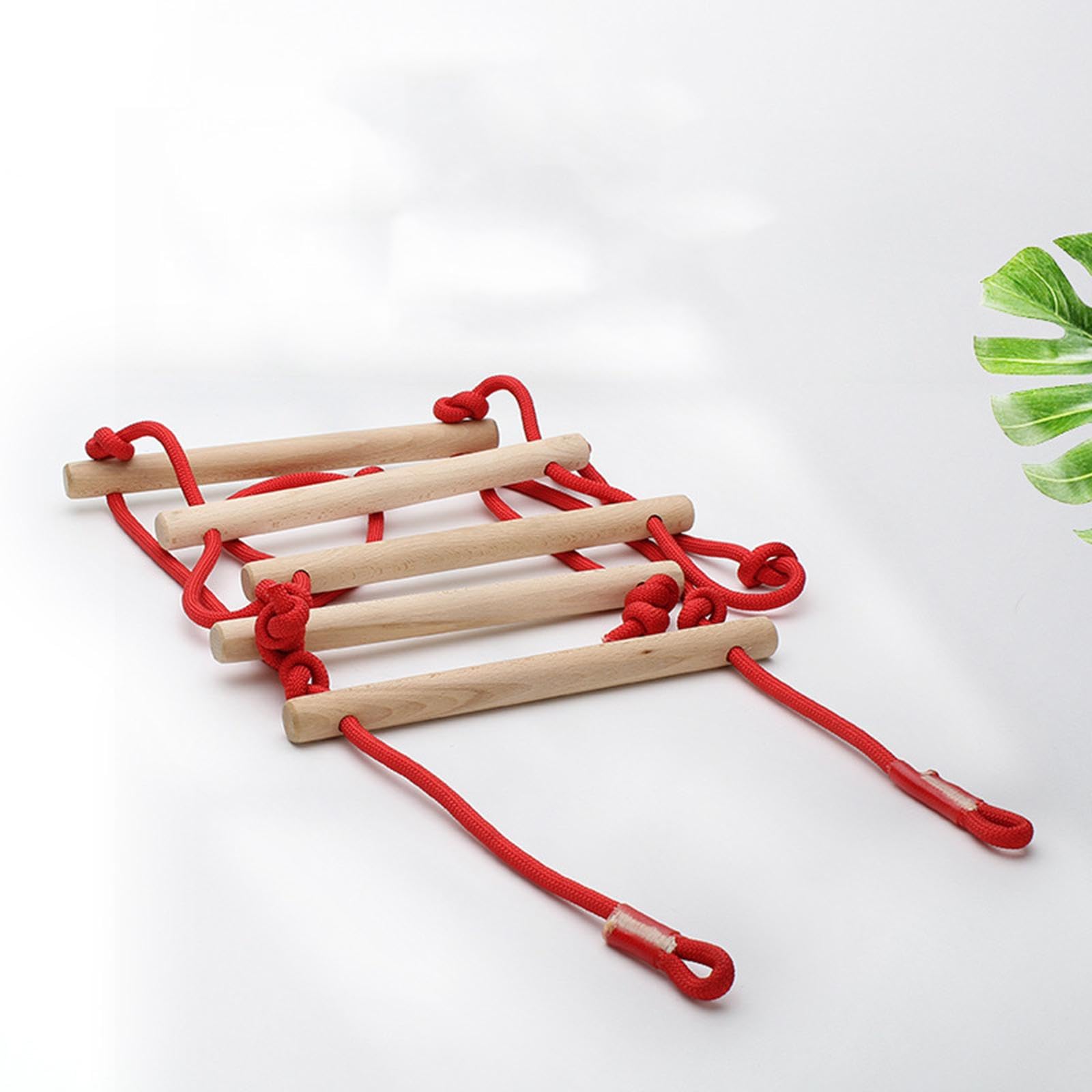 Kletterseilleiter für Kinder, 5 Teilig, Leicht, Aus Holz