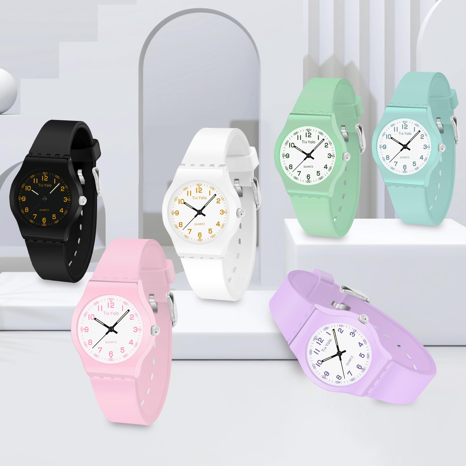 Reloj para niños y niñas, resistente al agua hasta 50 m, cronometraje preciso, tiempo de aprendizaje, fácil de leer, para estudiantes, deportes, al aire libre, relojes analógicos para niños de 5 a 12