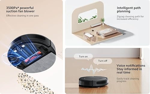Miniatura 6 de Xiaomi Robot Vacuum E10C, potente ventilador de succión de 3500Pa, combinación de múltiples sensores, control de aplicaciones, tanque de agua