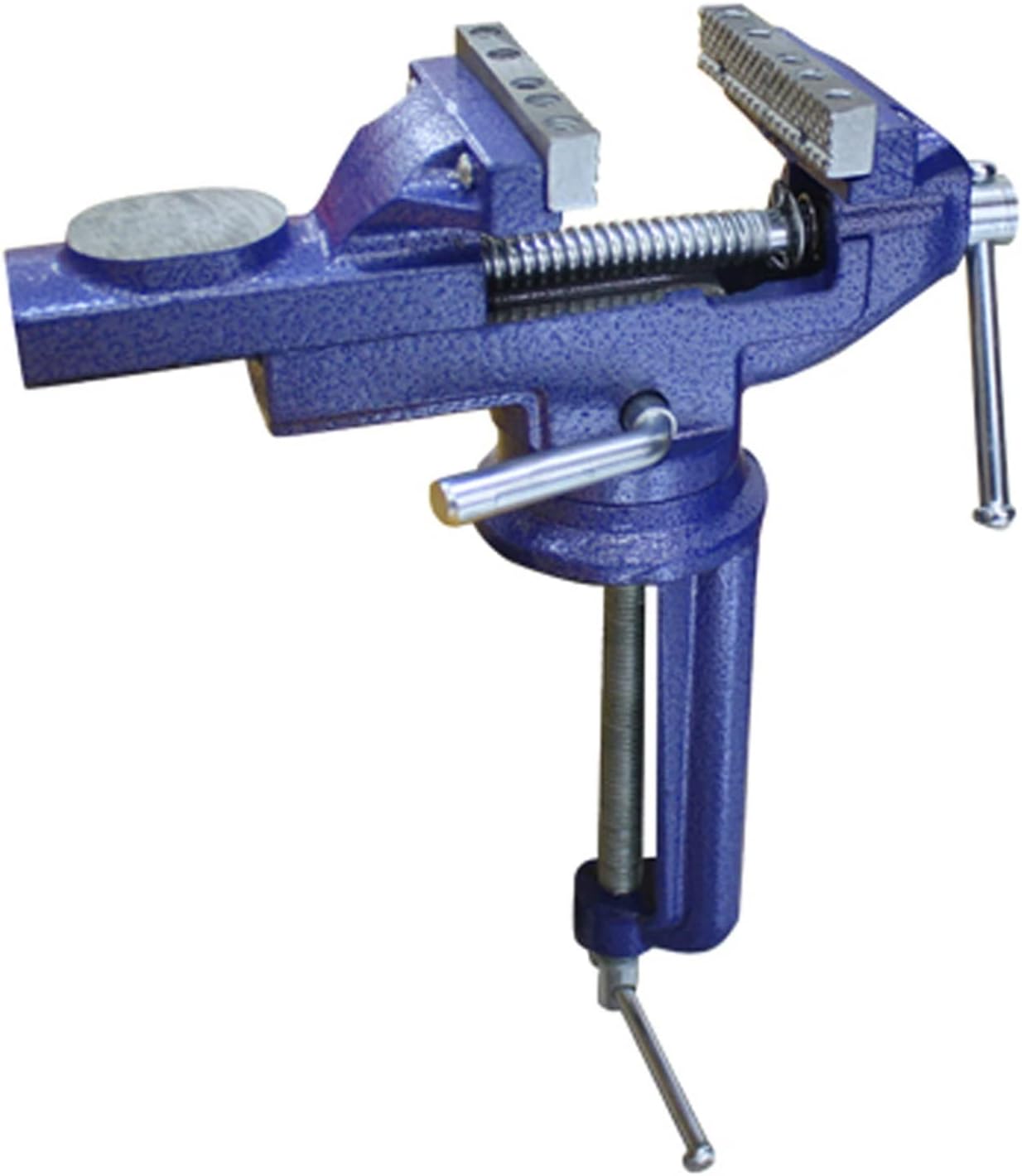 75mm Width 360 Degree Swivel Multifunctional Heavy Duty Clamp With Clamping Post Holes For Cast Iron Table Upgraded Bench Vise,Stable Operation
