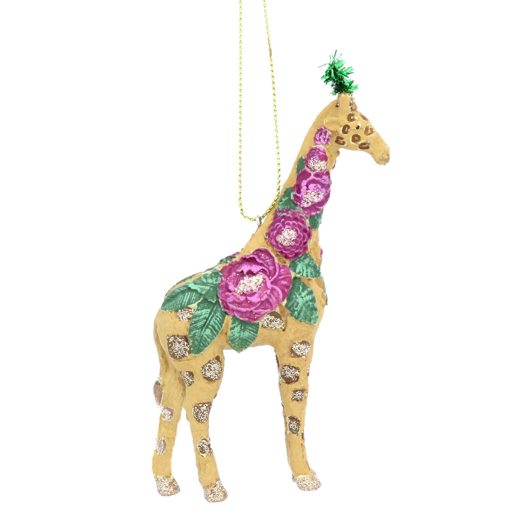Gisela Graham Multicolor Resin Giraffe Christmas Tree Decoration