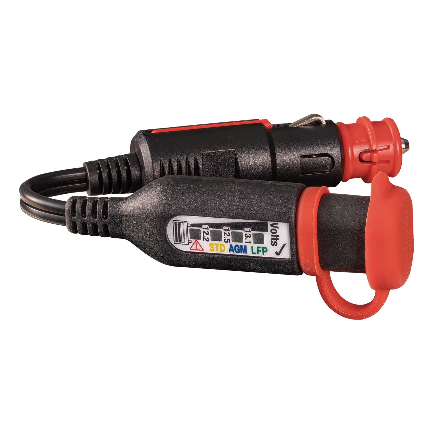 Optimate Monitor O-126v2, Battery Status/Charge System Monitor for 12V Lead-Acid & 12.8V LFP Lithium, with Adaptable Plug