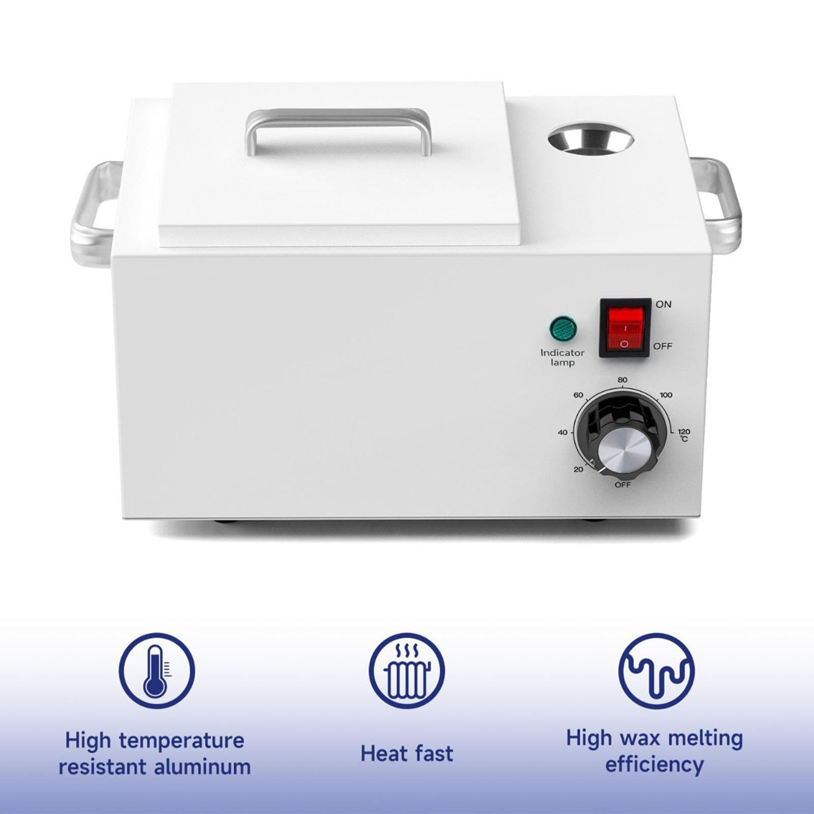 Podgrzewacz Do Parafiny Do Dłoni I Stóp O Pojemności 2,5 L, Kąpiel Parafinowa O Mocy 300 W Z Regulowaną Temperaturą 20-120°c, Lampka Kontrolna, Do Wosku Twardego, Wosk Do Depilacji, Wosk Parafinowy