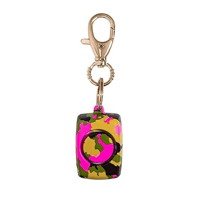 BLINGSTING Personal Safety Alarm Keychain - Extreme 125 Decibel Self Defense Siren Alarm, LED Key Light, Recessed Panic Button - Pink Camo for Women