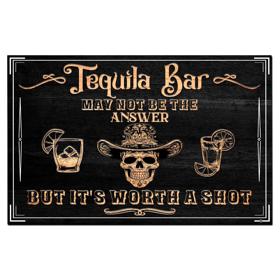 N NAMESISSN NAMESISS All Over Printed, Tequila Bar Mat, Drying Mat for Tequila Bar, Spill Bar Mat, Tequila Mat for Countertops, Tequila Bar Accessories, 12x18 Inches Drying Bar Mat, Home Bar Decor