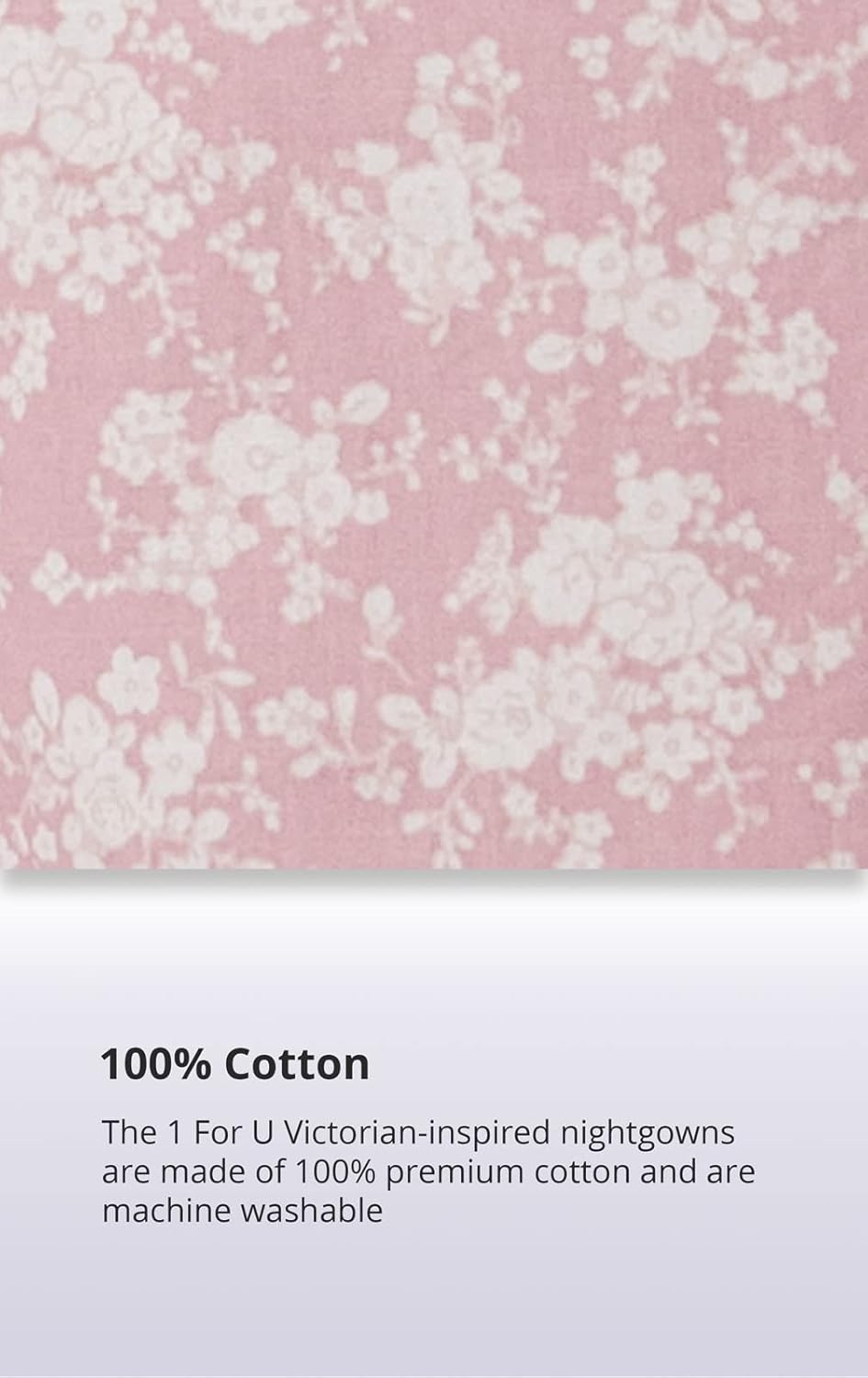 The 1 for U Cotton Nightgowns for women - Sleeveless Nightgowns for Women, Isla 100% Cotton Gown - Image 5