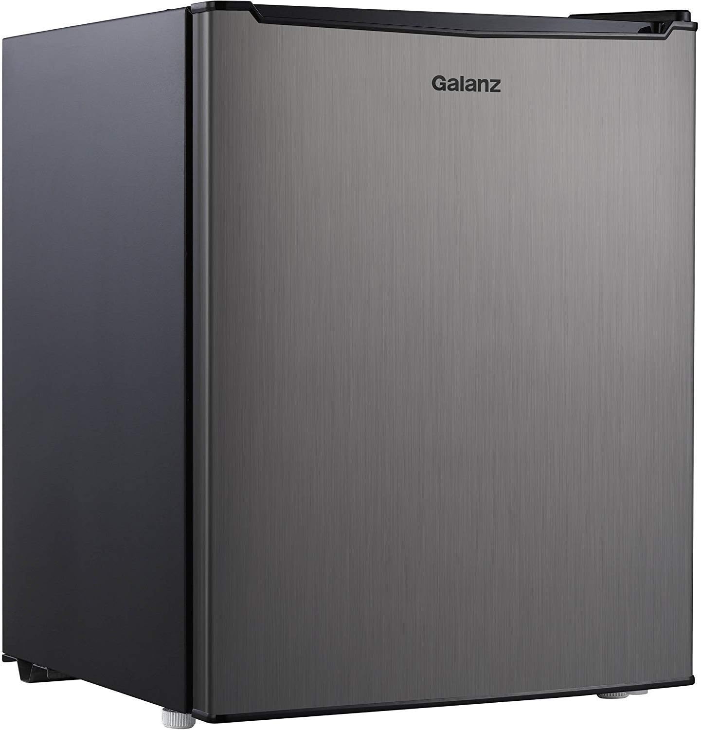 2.7 cubic foot compact dorm refrigerator Stainless Steel + Free Clean Fabric Cloth