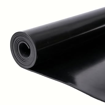 Nisorpa Neoprene Rubber Sheet Roll 3.3x9.8 ft 1/8 Rubber Roll Rubber Garage Floor Mat Flooring Roll Insulated Heatproof Oil Resistant Cushioning of Anti-Vibration for Gasket Material Sealing