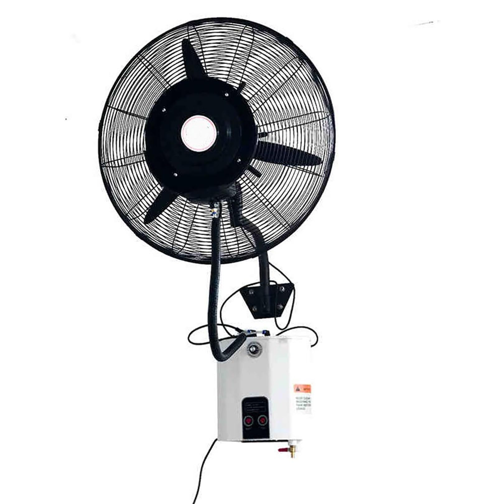 asdchZen Wall-Mounted Spray Fan, 90°Oscillating, 3 Speed, Misting Fan For Outdoor, Industrial, Commercial, Residential, Greenhouse