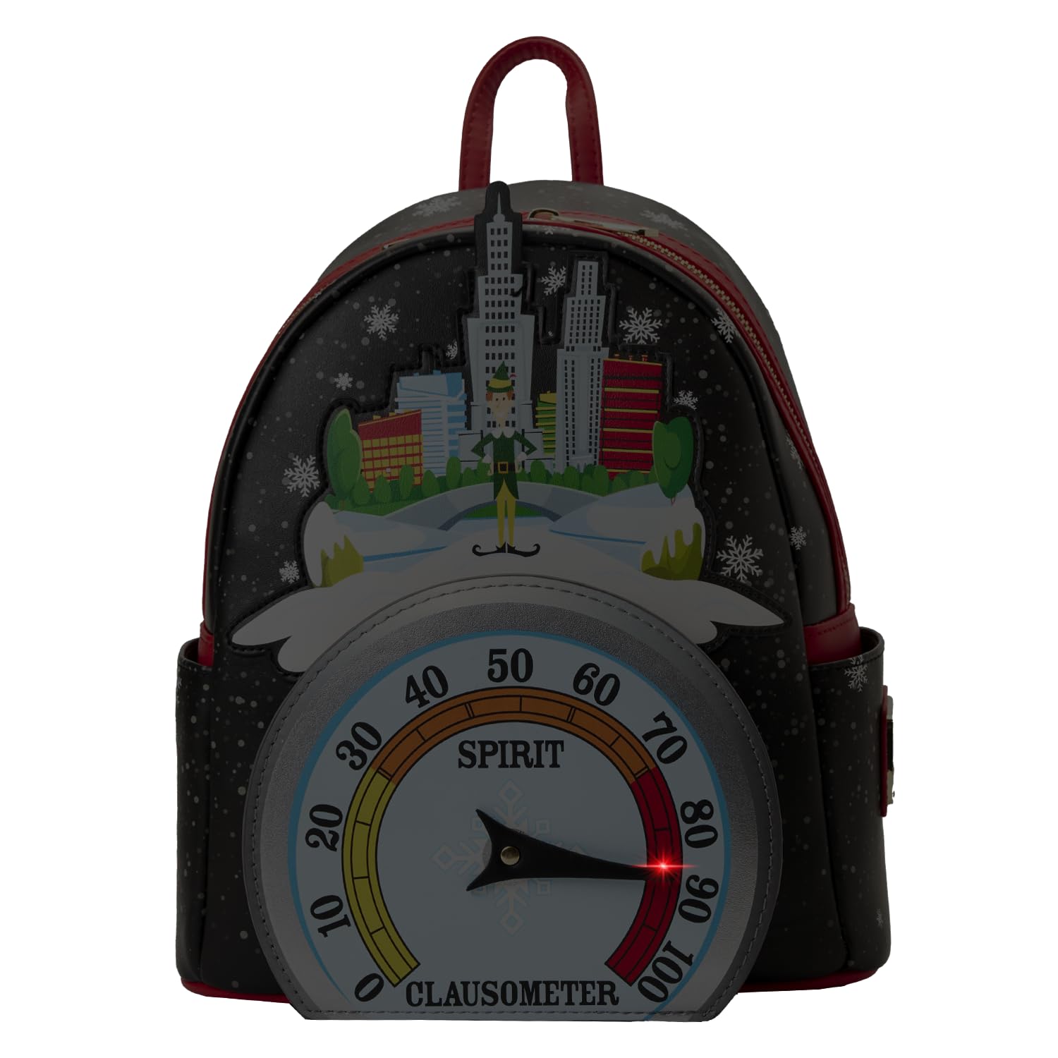 Loungefly ELF CLAUSOMETER Light UP MINI Backpack : Clothing, Shoes & Jewelry