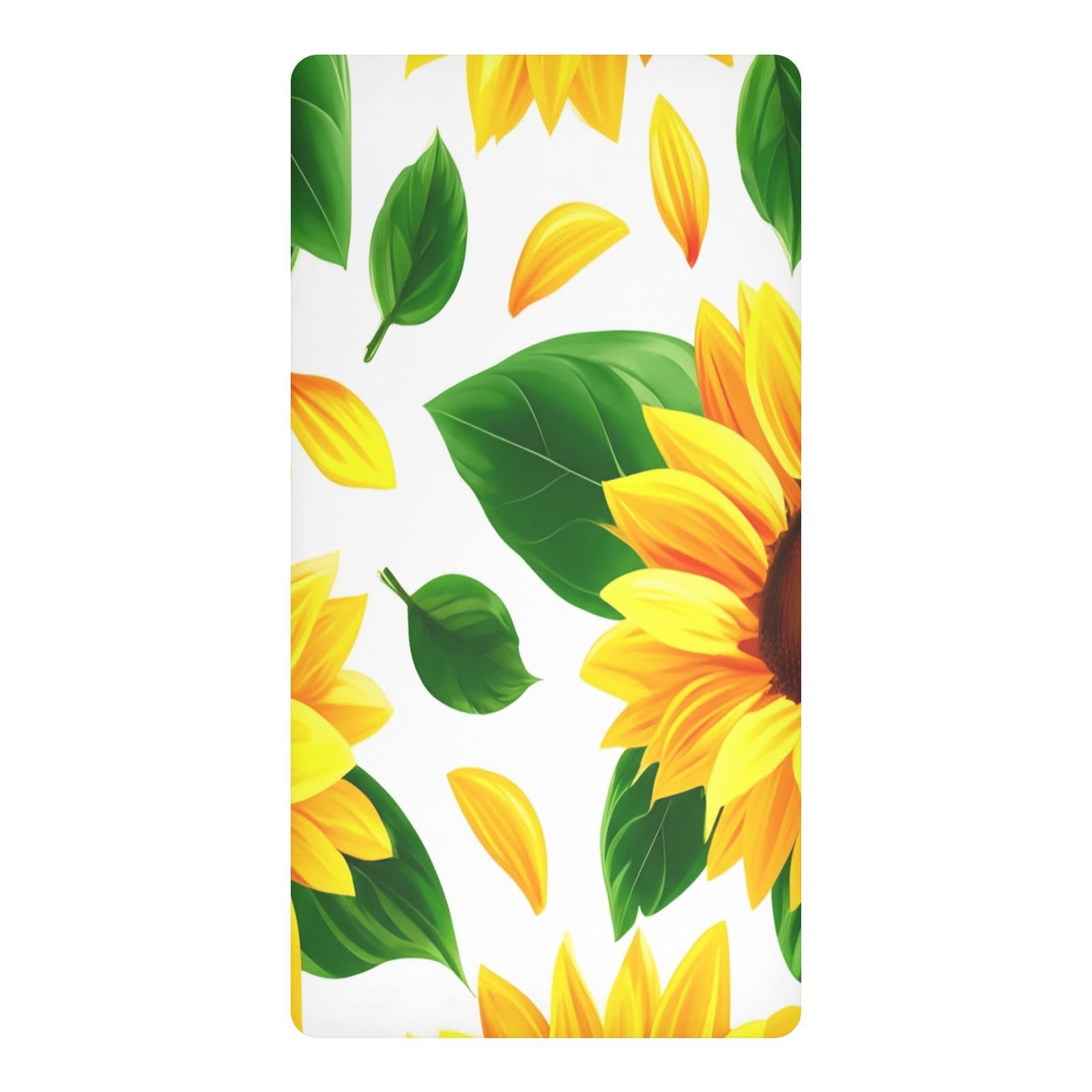 JiangGgen Sunflowers Baby Crib Sheet Soft Breathable Playard Sheet-S