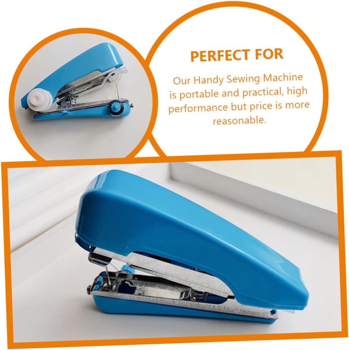 Housoutil 4pcs Handheld Sewing Machines Portable Mini Sewing Tools for Quick Repairs Durable Construction for DIY Crafts Mending Lightweight Easy to Use