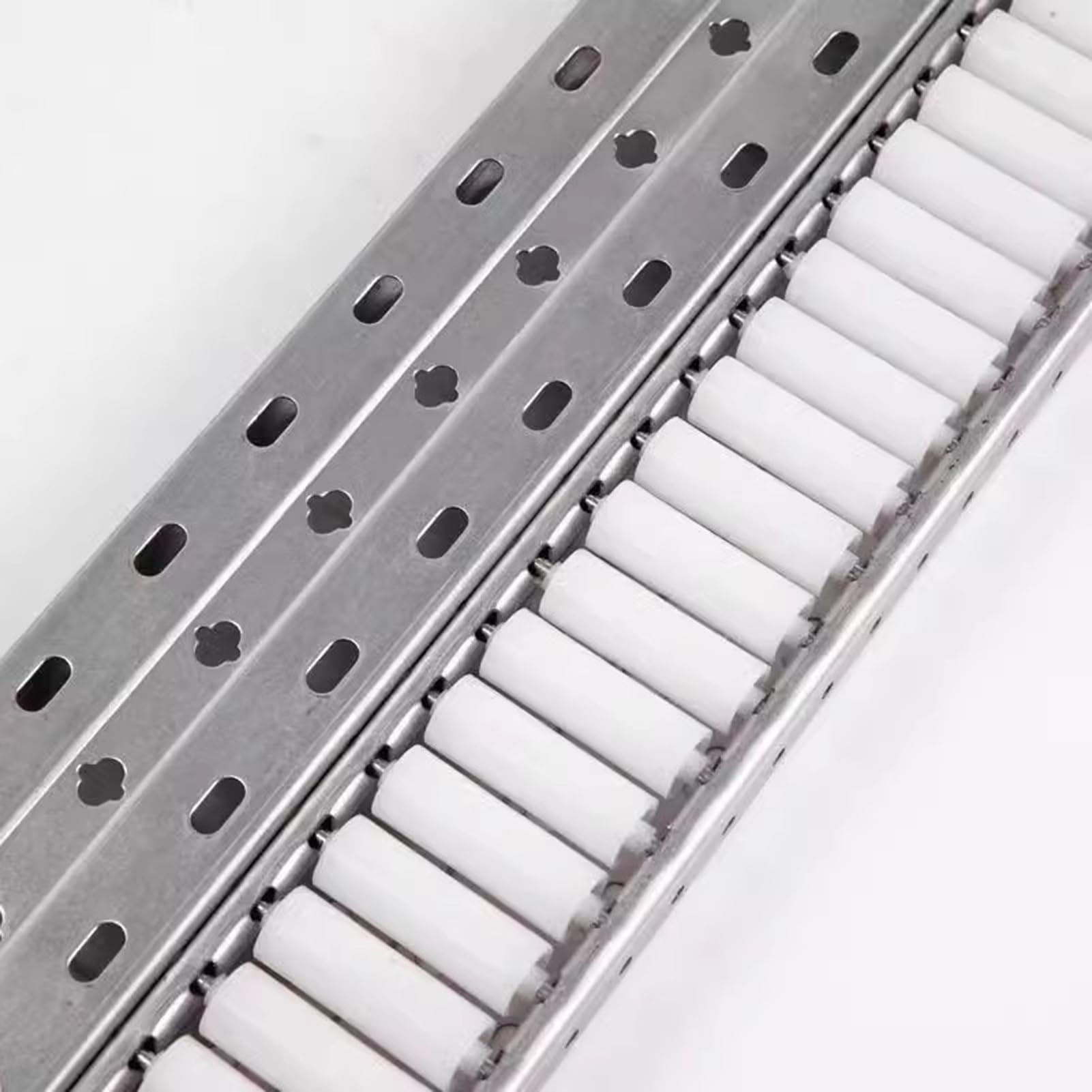 Rullo scorrevole di ricambio per sistemi di trasportatore, ruote in plastica ABS resistente per uno scarico regolare, ideale per applicazioni industriali
