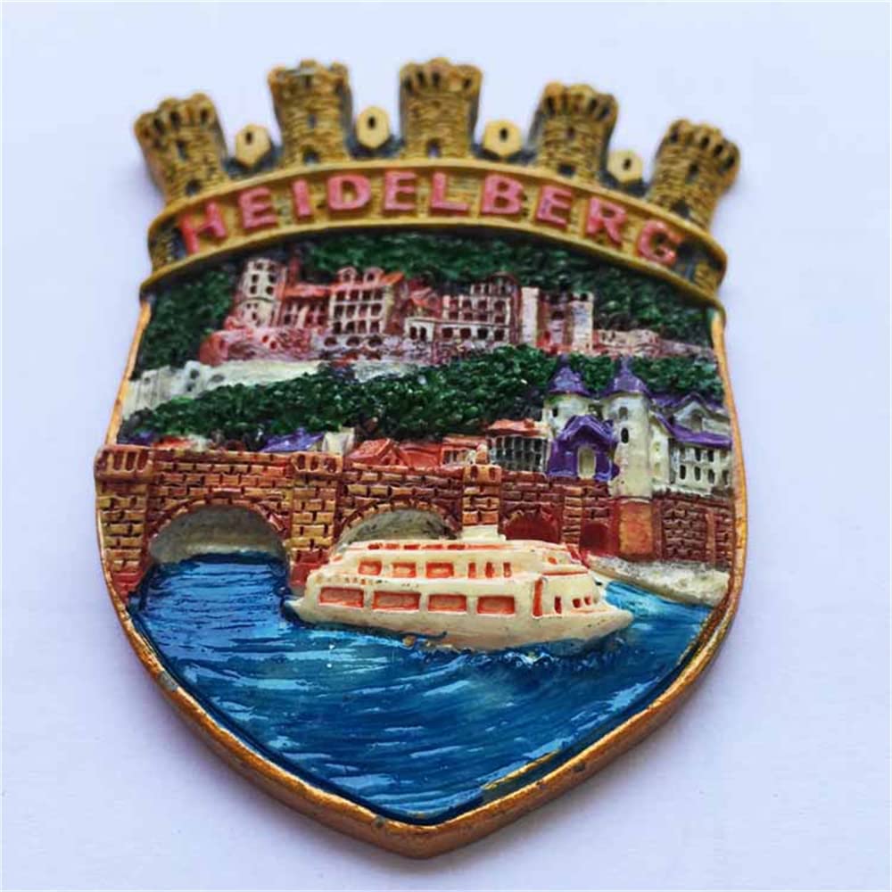 Heidelberg Baden-Wurttemberg, magnete da frigorifero in cristallo per il turismo della Germania, confezione regalo regalo