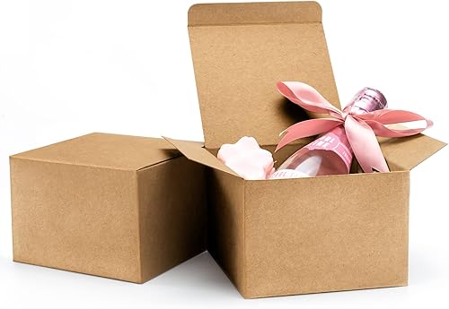 Vista 8 de ValBox Cajas de regalo de 9 x 4.5 x 4.5 pulgadas, paquete de 12 cajas de papel reciclado marrón de papel kraft para fiestas, bodas, Acción