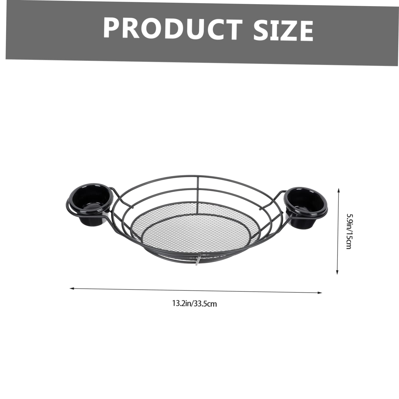 SOLUSTRE 1 Set Snacks Basket with Cups Creative French Fries Container for Parties Unique Food Baskets for Home Accessory Convenient Double Handle Design