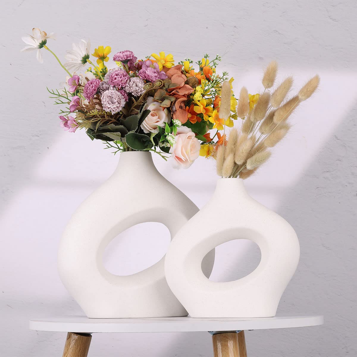 Amazon.co.jp: セラミック花瓶 2個用 (ホワイト) : ホーム＆キッチン